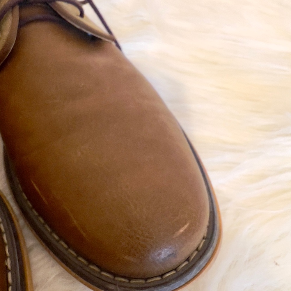 J Ferrar Brown and Tan Leather Oxfords with Closed Lacing. Size Men’s 8.5 - Picture 3 of 7